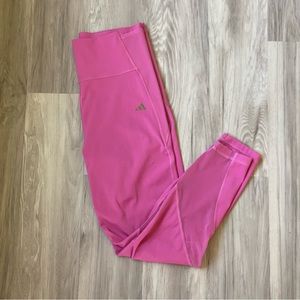 Adidas// high waisted 7/8 legging// bubblegum pink// women’s Large